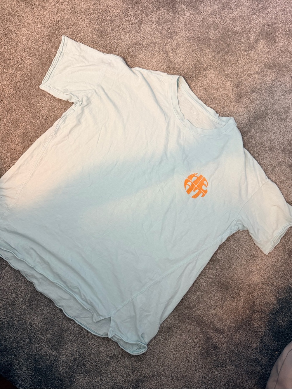 aerie Mint Crewneck Tee with White Logo